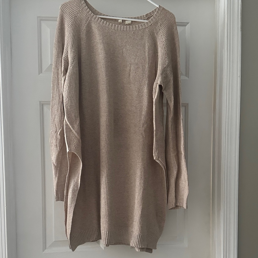 Cozy Beige Sweater Tunic MOTH | Anthropologie
